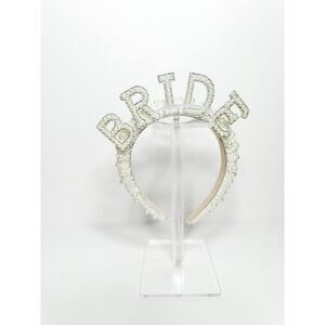 Bride Headband Women's Tiara Pearl Rhinestone Crown Bachelorette Party Accessory